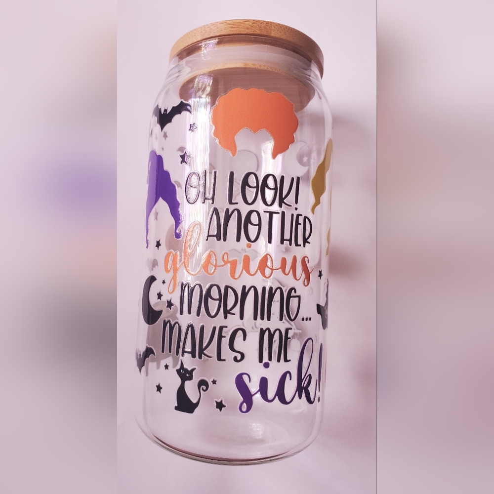 Hand pressed 20oz glass cup